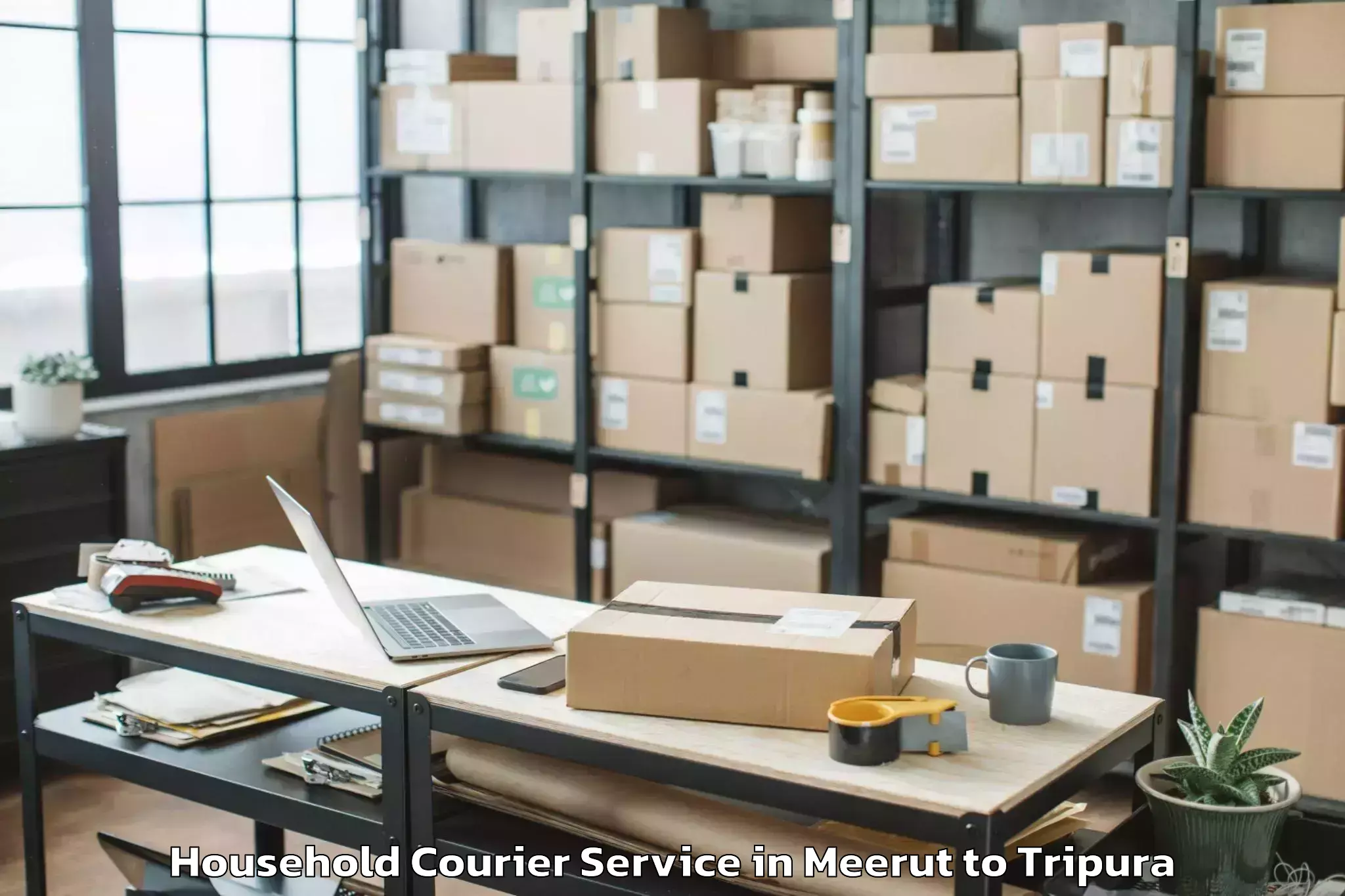 Book Meerut to Nit Agartala Household Courier Online